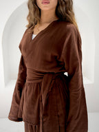 Lily crinkle set brown