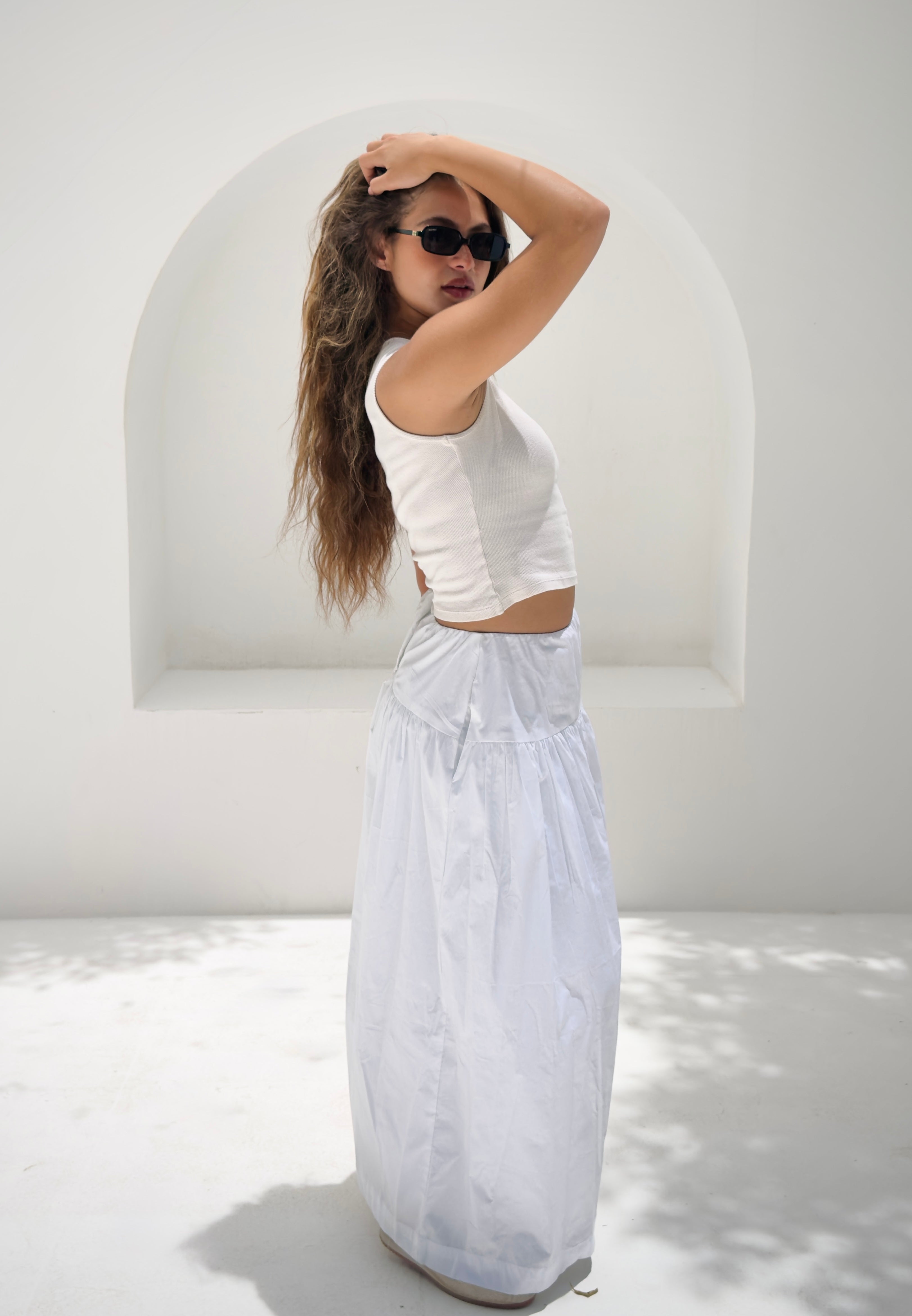 Ruby poplin skirt