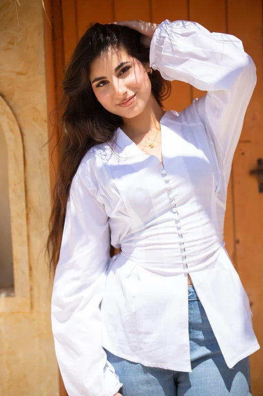 Poplin Corset Blouse