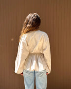 Bella lenin blouse beige